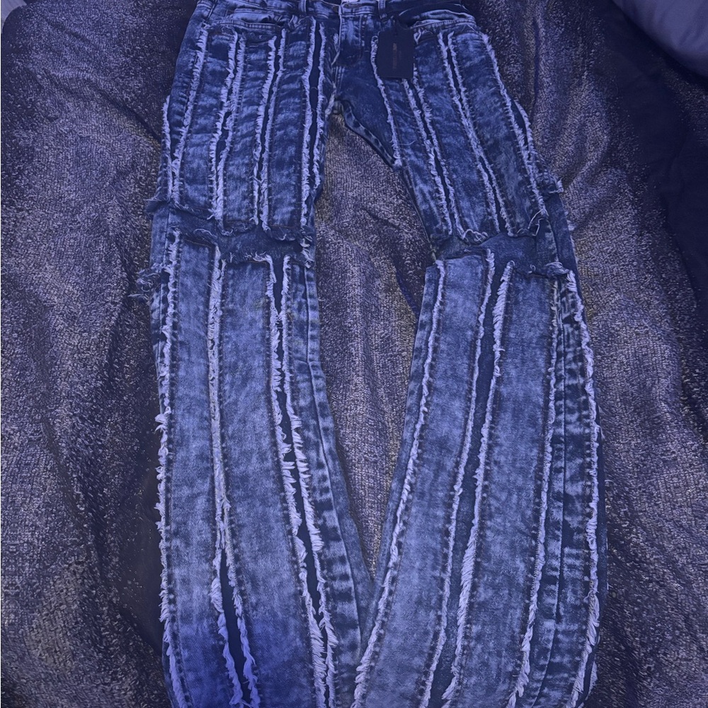 & Other Stories Blue Distressed Men Pants